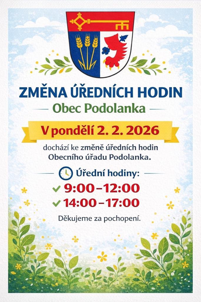 Změna úředních hodin