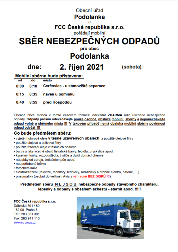 Svoz nebezpečného odpadu